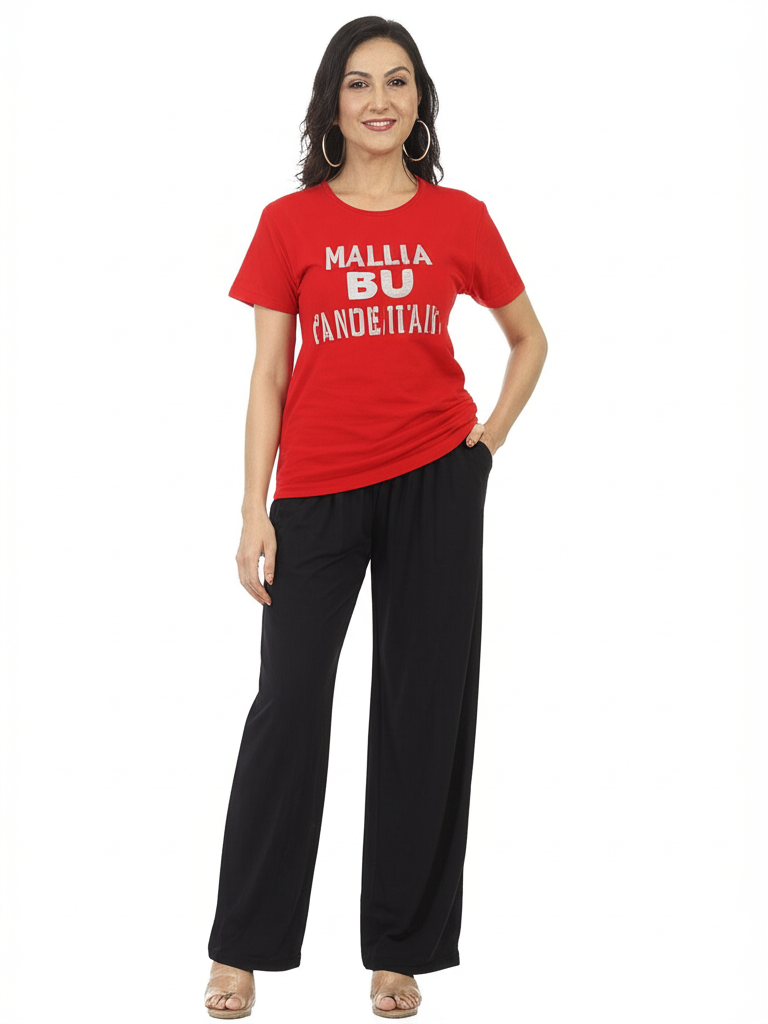 A5 Büyük BedenViskon Cepli Pantolon